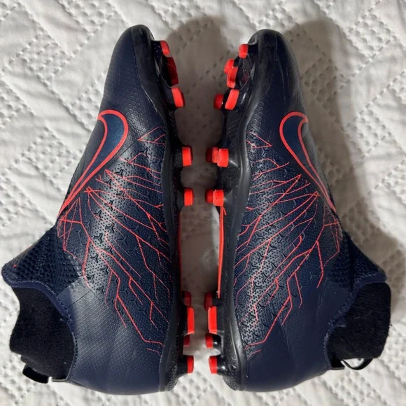 Nike Phantom VSN Acandemy DF FG Navy Blue Red Cleats Youth Size 4 Outdoors - Picture 9 of 10
